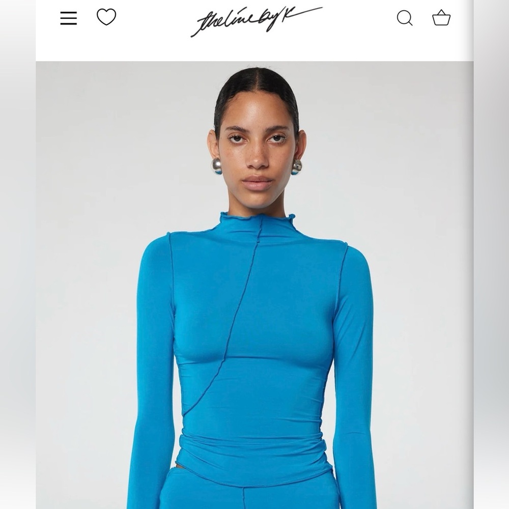 The Line by K Zane Vibrant Blue Long Sleeve Top